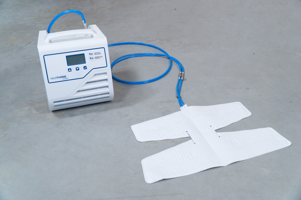 Combinatie CPM-toestel voor knie en heup en Hilotherm koeltoestel