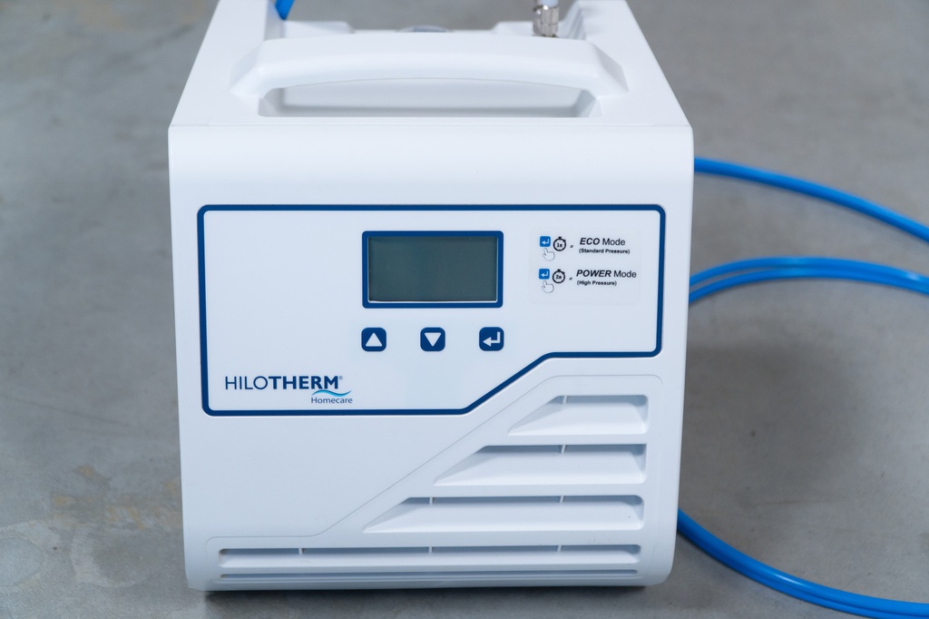 Combinatie CPM-toestel voor knie en heup en Hilotherm koeltoestel