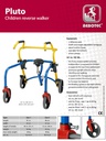 *Kids omgekeerde 4-wiel rollator Pluto 1