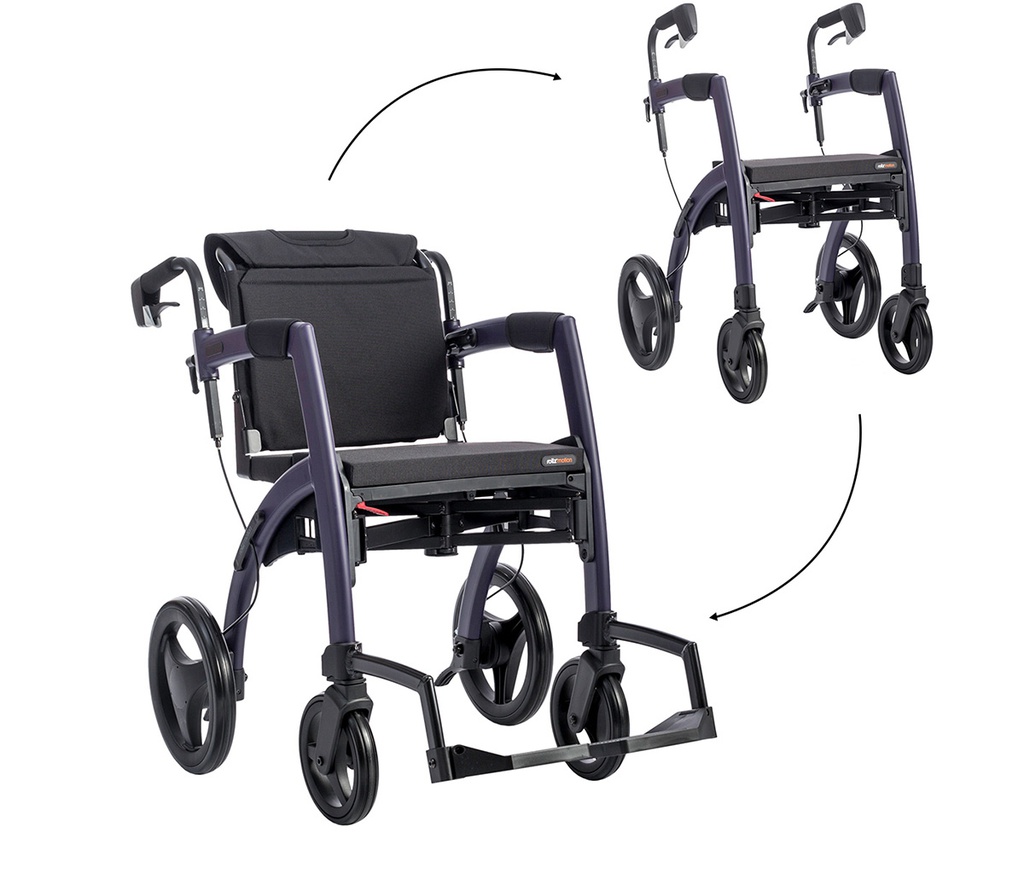 *Rollz Motion 2 in 1 rollator en rolstoel