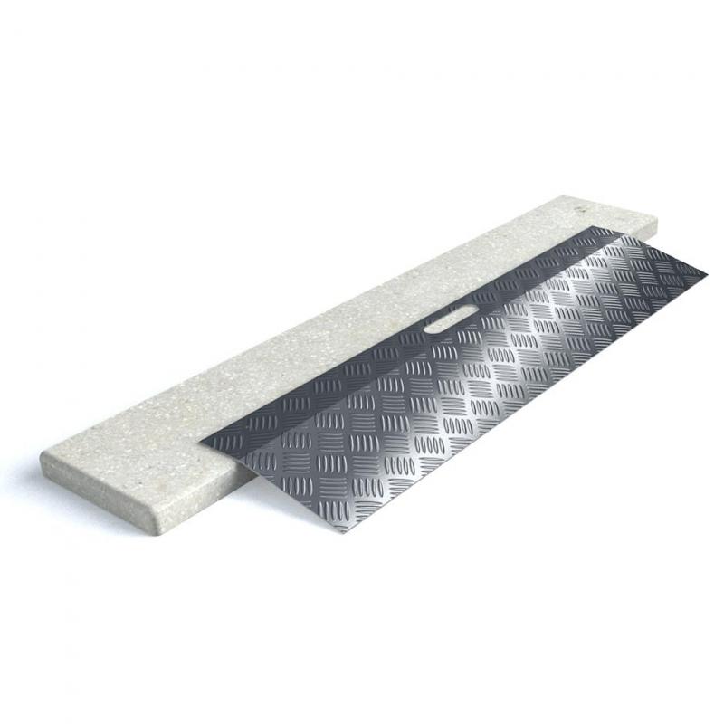 *Aluminium drempelhulp - lengte 78 CM - hoogte 0 tot 3 cm