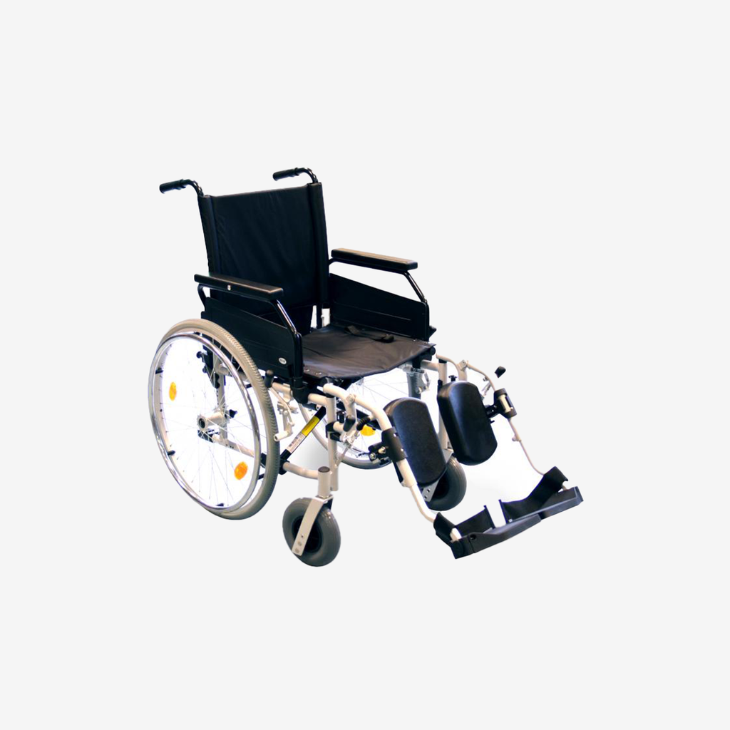*Fauteuil roulant pliable avec repose-pieds et repose-jambes Rotec