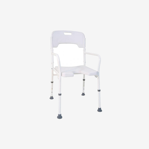 [VK-TLT-020] *Chaise de douche avec accoudoirs, hauteur réglable